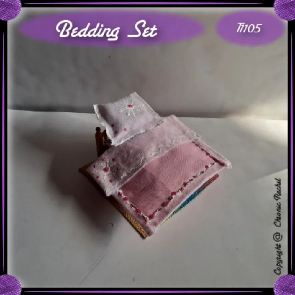 4-Pack Pink Bedding & Faux Rainbow Leather Flooring